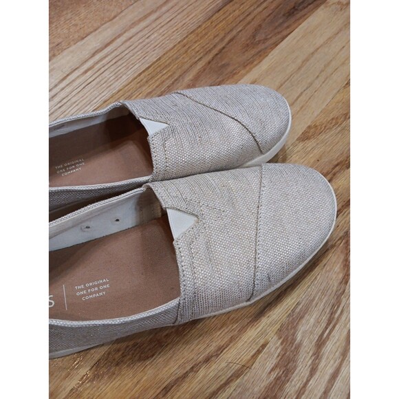 Toms Classic Canvas Slip-On Shoes Metallic Tan Women’s‎ Size 8 - Picture 7 of 7